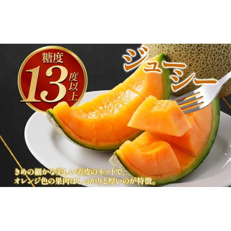 北海道 赤肉メロン 大玉 約2kg 1玉 メロン 赤肉 果物 フルーツ 甘い 完熟 スイーツ デザート 産直 国産 贈答品 お祝いギフト羊蹄山 JAようてい