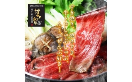 博多和牛 ザブトンと肩ロース芯のスライス しゃぶしゃぶ・すき焼き用 2人前 
