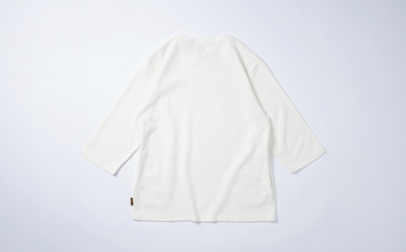 橘織物　CROPPED-SLEEVE T-SHIRT White（009_5229）