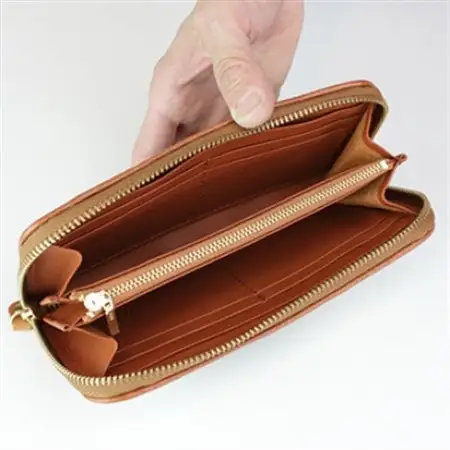 【ハラコ 長財布】ホルスタイン 財布 本革 ラウンドファスナー ロングウォレット【aw-15nch】【1295346】