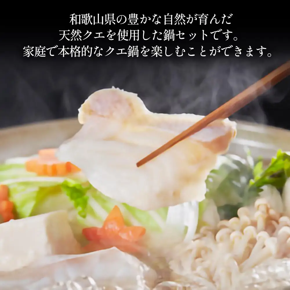 紀州の最高級天然クエ鍋セット 1kg《4〜5人前》