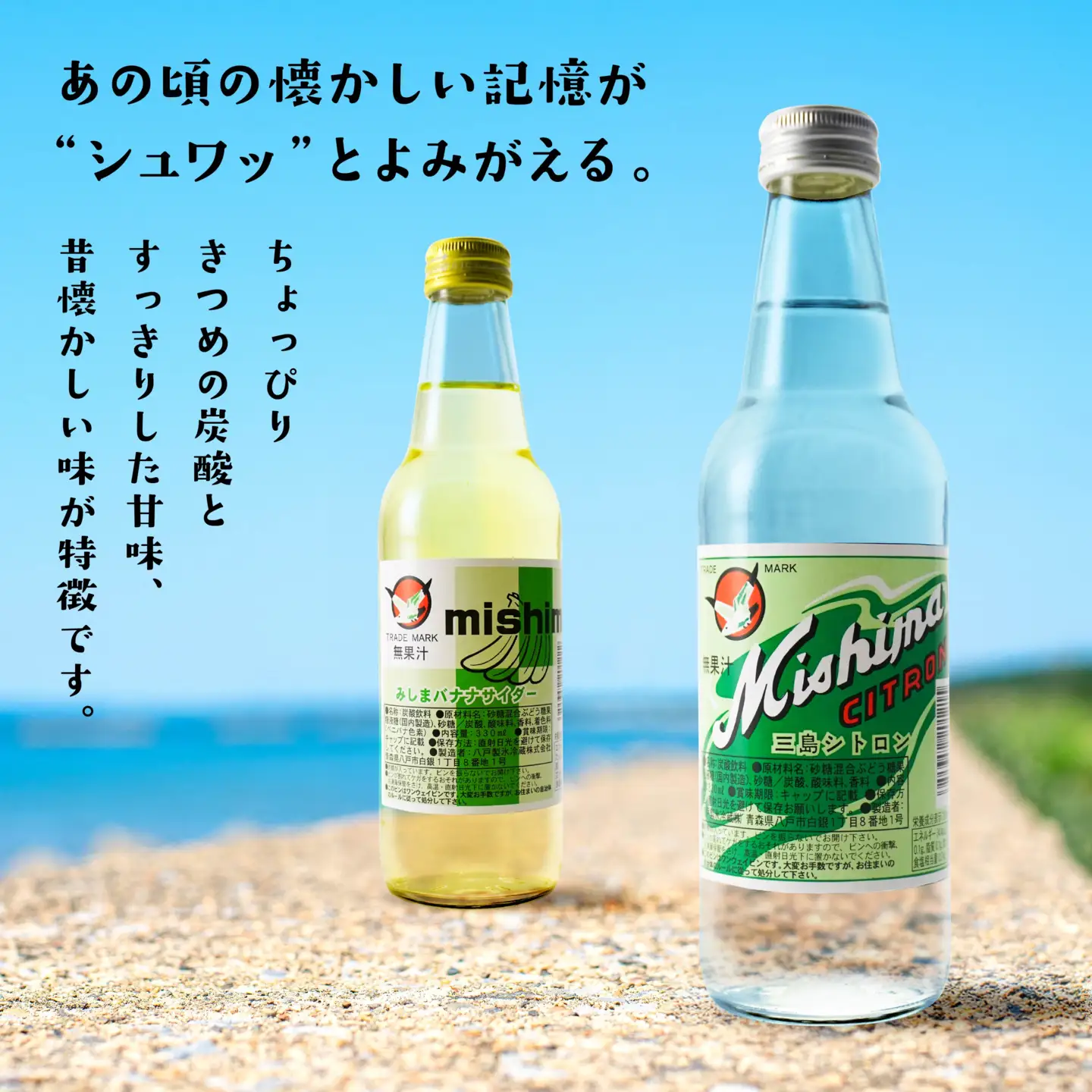 みしまサイダー 24本セット（シトロン・バナナサイダー）2種×各12本　