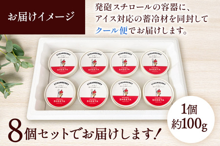 ジェラート イチゴ 約100g×8個