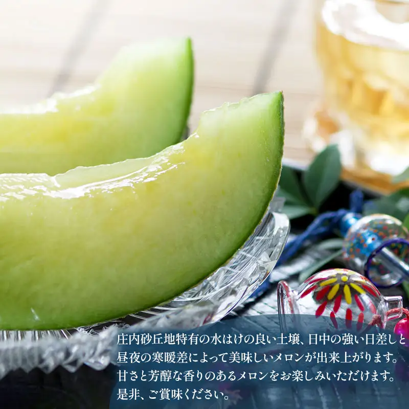 【令和8年産先行予約】泉屋商店の庄内砂丘アンデスメロン 2玉　K-822　| メロン めろん フルーツ 果物 くだもの 夏 旬 デザート 産地直送 山形 鶴岡 庄内 東北 人気 おすすめ 美味しい 国産 お取り寄せ 返礼品