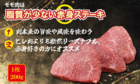 佐賀産和牛モモステーキ（赤身肉）200g×3 潮風F  B190-017