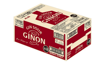 【福島のへそのまち もとみや産】アサヒGINONグレープフルーツ缶500ml×24本　【07214-0299】
