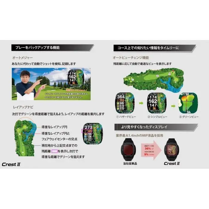 ショットナビ Crest2 （Shot Navi Crest2） ホワイト ゴルフ 距離計