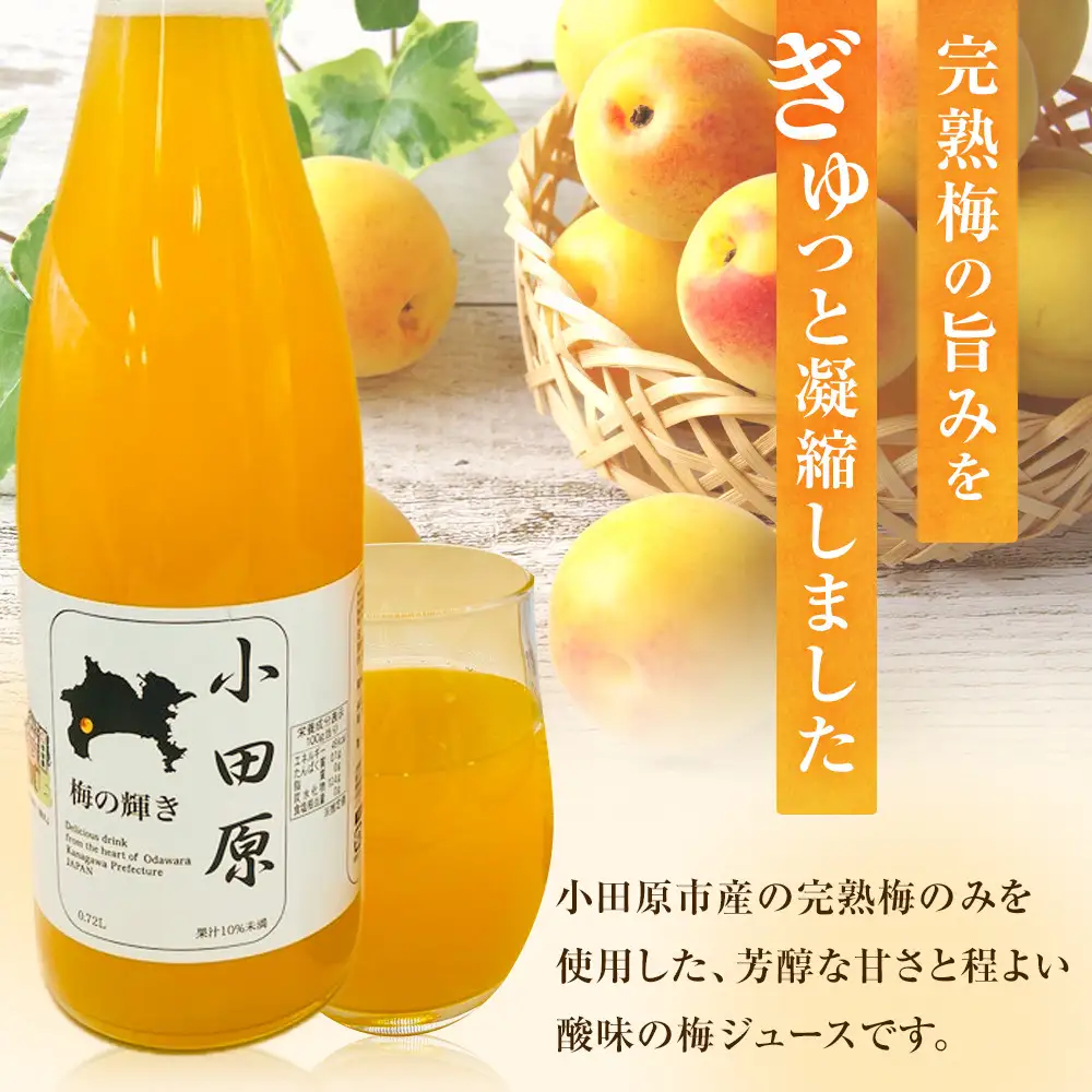 小田原 梅の輝き720ML瓶（梅ドリンク）2本セット【 飲み物 ドリンク 神奈川県 小田原市 】
