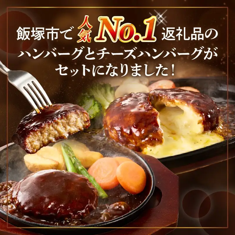 飯塚市王道ハンバーグセットA【12カ月定期便】【J8-004】
