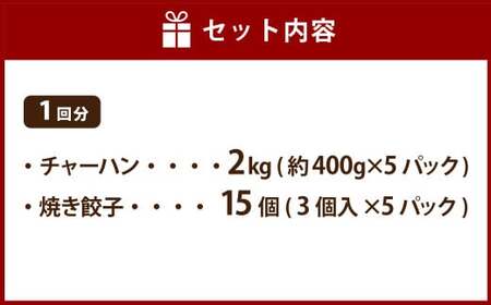 【6ヶ月定期便】東京食堂のチャーハンと焼き餃子（各5パック×6回）合計60パック 2種 セット 冷凍 餃子 ぎょうざ ギョウザ 炒飯