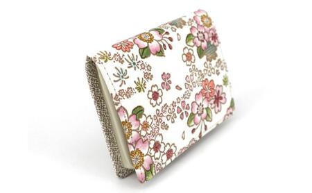 【文庫屋大関】箱まち小銭入れ かすみ桜【皮革工芸品】 革製品 工芸品 民芸品 牛革 財布 小銭入れ 小物入れ お祝い ギフト プレゼント 墨田区 東京都