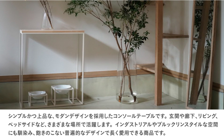 東大阪発大手メーカーの製造工場が作る家具 コンソールテーブル(ベージュ)