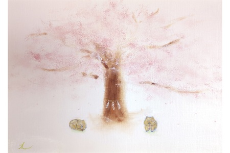 【71-02】ウォンバット絵画 『日本とオーストラリアの友情』【ジクレー版画】額付き