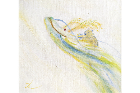 【71-03】ウォンバット絵画 『どの日も一粒万倍』【ジクレー版画】額付き