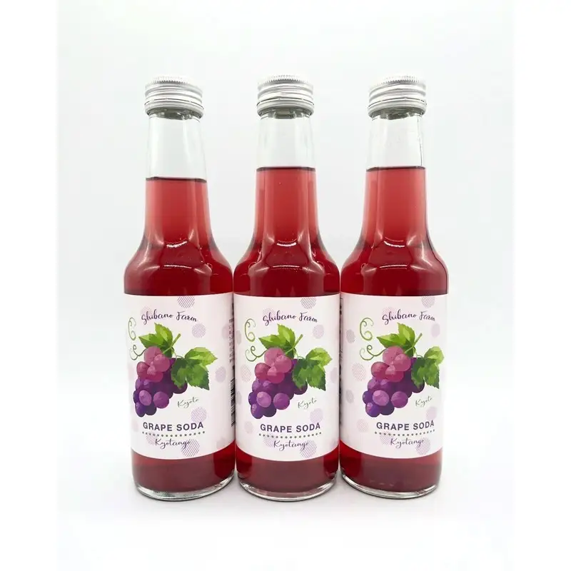 京丹後のぶどう炭酸ジュース（ソーダ） 小瓶3本入り（2026年11月中旬～発送）京丹後 ぶどう 葡萄 炭酸ジュース ソーダ しばの 飲料 ジュース ふるさと納税 ぶどう ふるさと納税 ジュース