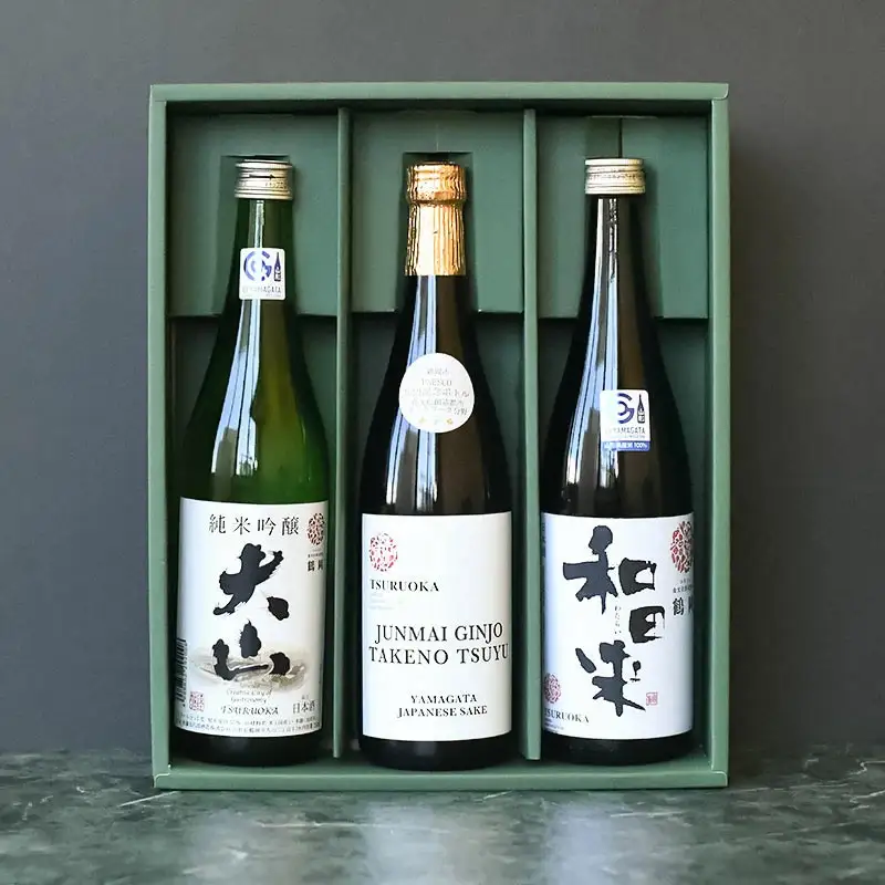B01-104　日本酒　清酒鶴岡ユネスコラベルセット　720ml×3本