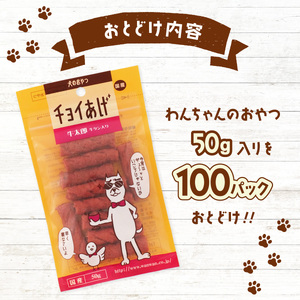 チョイあげ 牛太郎 100パック 1袋50ｇ 100P わんちゃんのおやつ ペット用 おやつ ごほうび しつけ ペットフード トリーツ