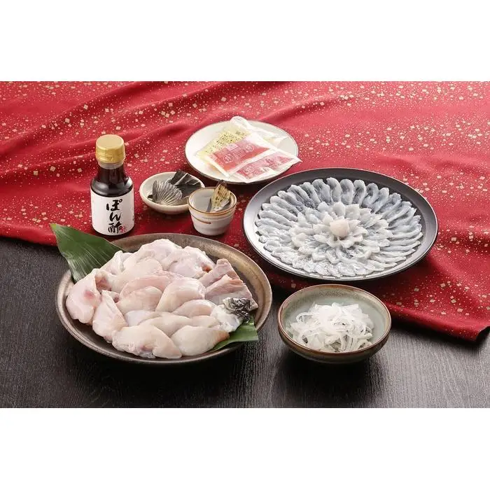 【重箱A】※トラフグ薄造り・鍋（2人前セット） ふぐ専門店ふくます水産が「博多の台所：福岡中央卸売市場」より直送 | セット 食品 加工食品 人気 おすすめ 送料無料