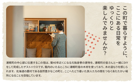 北海道 浦幌町 ハハハホステル 宿泊券 宿泊チケット ゲストハウス 旅行 ホテル