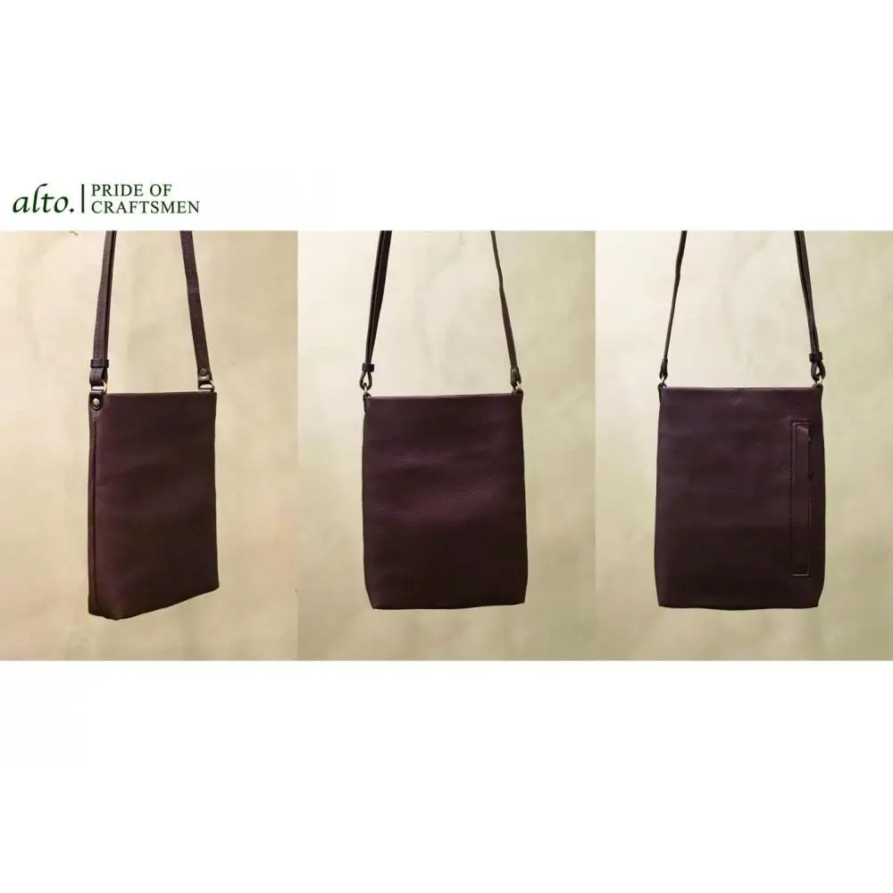 【alto.】Hシボプレス　縦型ミニショルダー　AKEB-3008（ブラウン）