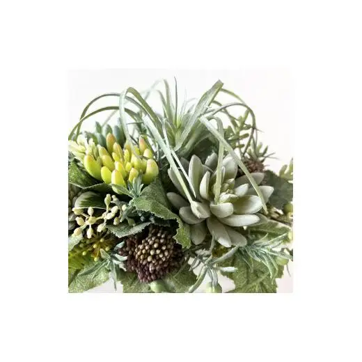 【ギフト用】美流渡の森 アーティフィシャルフラワー多肉植物横長アレンジ