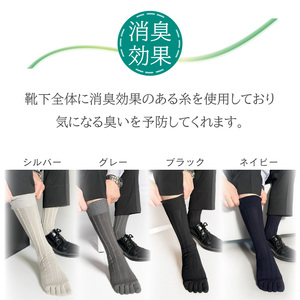 【セレクトソックス5本指】 ストライプ 4色組 ／ 紳士 ソックス 靴下 くつ下 メンズ 男性 ビジネス カジュアル 消臭 ギフト おしゃれ 奈良県 葛城市【mika062】