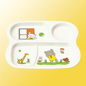メラミン食器 こぐまちゃん 5点 セット ／ 国際化工 子供食器 ランチプレート 茶碗 カップ スプーン フォーク 食洗器対応 耐熱 保育園 幼稚園 こども園 奈良県 御所市