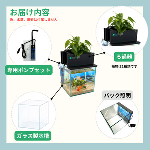 せせらぎビオトープ　20cm型基本＋照明セット