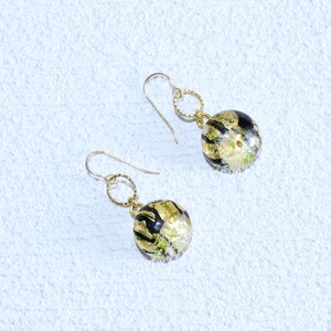 アクセサリー 金彩ピアス（カラー：光琳）【グラスアート黒木】_A0114-017