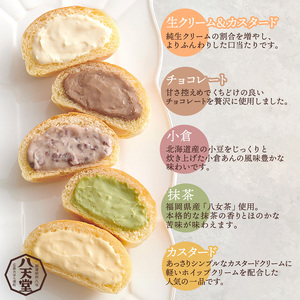 【八天堂】とろけるくりーむパン 10個詰合せ (5種×2個) 最短3日発送 クリームパン 菓子パン スイーツ とろける食感 食べ比べ カスタード 生クリーム チョコレート 抹茶 冷凍 冷凍配送 ギフト 子どもが喜ぶ 人気 詰め合わせ 菓子 ランキング 高評価 広島県三原市 015014
