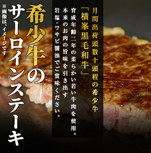 鹿児島県志布志市産横峯黒毛和牛のサーロインステーキ計500g(250g×2枚) 鹿児島県産 国産 牛肉 牛 焼き肉 希少牛 サーロイン ステーキ バーベキュー BBQ d0-030