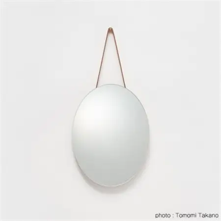 ヒノキのオーバルミラー　ラージ(ウレタン塗装)　TSUYAMA FURNITURE【1403742】
