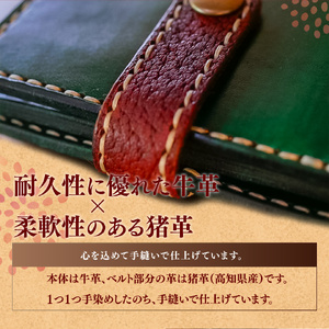 【ふるさと納税】【ブリティッシュタンカラー】＜猪牛 本革 財布＞2つ折り 二つ折り 6色からカラー選択可 コンパクト 色が選べる 猪革 牛革 ジビエレザー 小物 ウォレット おさいふ 革工房Tail