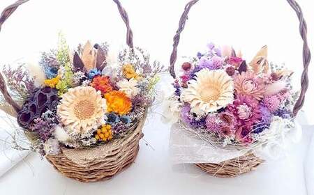 【ビビット】アレンジメント ドライフラワー お楽しみセット 花 はな フラワー プレゼント ギフト インテリア 雑貨  F6Q-163