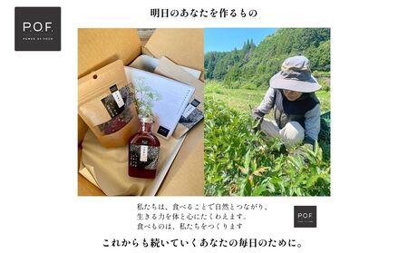 大和当帰葉商品「ちになるシリーズ」フェムテックセット ／POWER OF FOOD ふるさと納税 芍薬 シロップ 瓶 ガラス瓶 国産 食材 炭酸 大和当帰葉 有機 お湯割り 甜菜糖 ハチミツ お茶 ご飯 はちみつ 送料無料 ち 奈良県 宇陀市