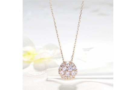 ネックレス K18YG イエローゴールド ダイヤモンド 1.0ct パヴェ ドーム型 ペンダント 【f025-k18yg】 [株式会社オーダーメイドジュエリーメイ 山梨県 韮崎市 20742951] アクセサリー ジュエリー アクセ