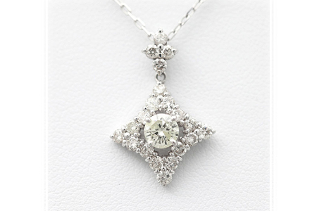 ネックレス プラチナ PT900 ダイヤモンド 1.0ct ベリーライトイエロー ひし形 1カラット ペンダント【f073-pt】 [株式会社オーダーメイドジュエリーメイ 山梨県 韮崎市 20742946]