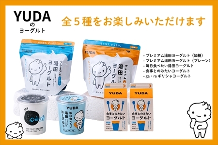 【定期便６ヶ月】ＹＵＤＡのヨーグルト全部入り『ヨーグルト食べ比べセット』