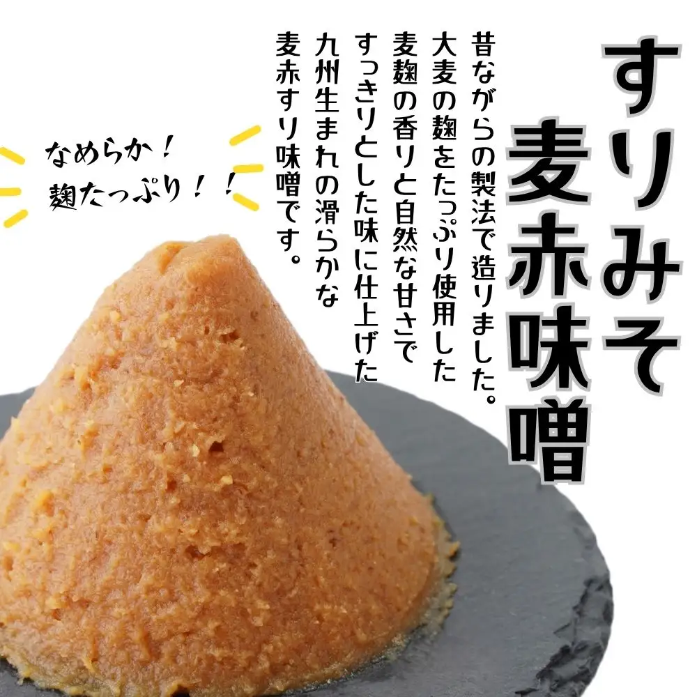 昭和の町すりみそセット 3kg(合わせ味噌1kg 麦赤味噌2kg) | 豊後高田市 みそ