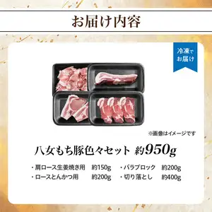 八女もち豚色々セット 約950ｇ 072-201