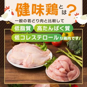 山梨県産＜健味鶏＞むね肉、ささみ　合計２kgセット