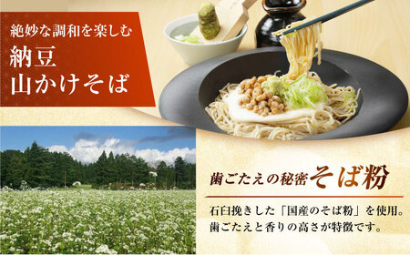 納豆山かけそば　2人前＋黄金の鯖寿司＜上＞柚子香[AOAV015] そば