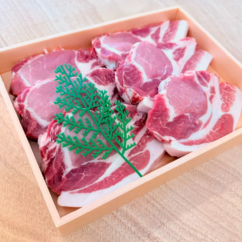 2883 鹿児島産黒豚ロースとんかつ木箱 800g KN010-008 肉 豚肉 冷凍