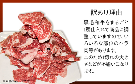 黒毛和牛 カルビ 訳あり 1kg(500g×2パック）