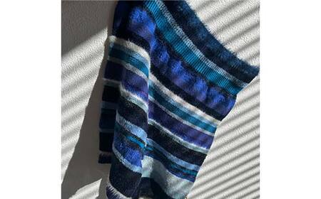 ichiri 彩りニットパンツ ブルー系 / ichiri knitted pants サイズフリー1枚 F21C-0073