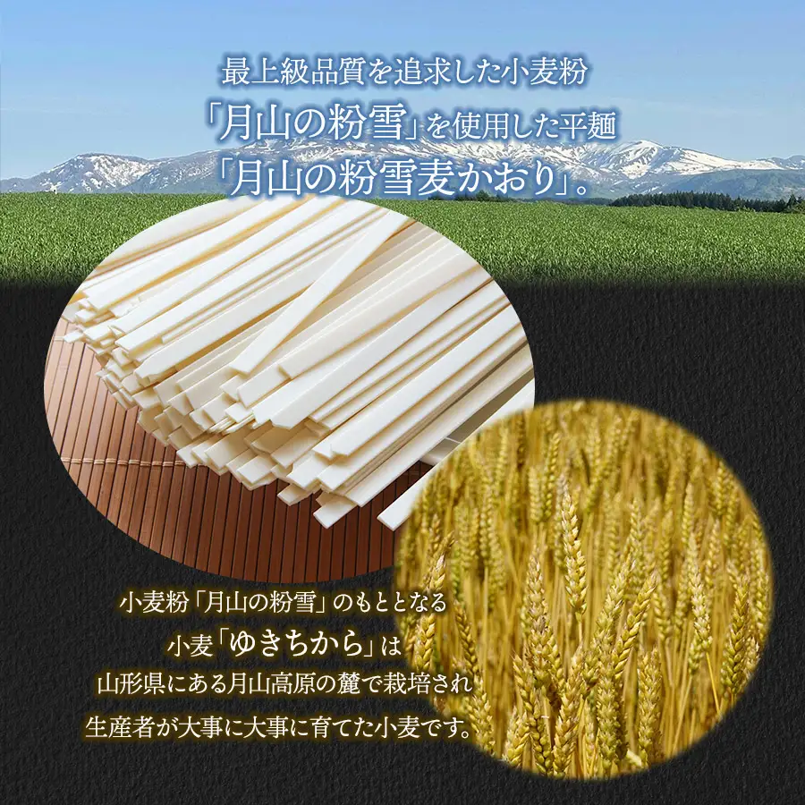 月山の粉雪 麦かおり（干しうどん）　90g×2束×10袋　アインテック株式会社