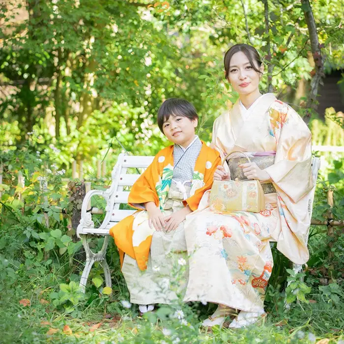 七五三衣装レンタル・お着付け　家族で和装＆ロケーション撮影付きプラン No.159