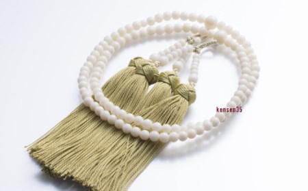 【数珠】白珊瑚 女性用