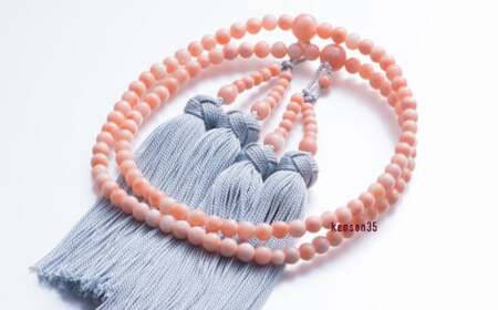 【数珠】ピンク珊瑚 本連数珠