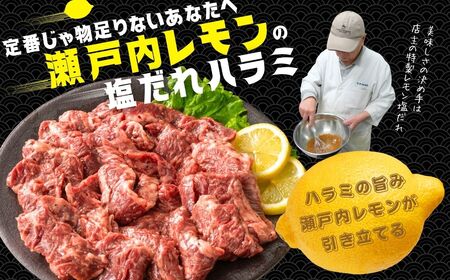 【瀬戸内レモン塩だれ】牛ハラミ 2.1kg (300g×7パック) 尾野精肉店の牛ハラミ【肉 訳あり 小分け 真空パック 冷凍 牛肉 ハラミ 味付き 焼肉 BBQ 広島県 竹原市】